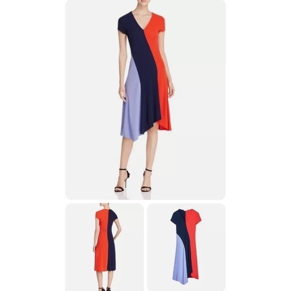 Tory Burch Walden Asymmetrical Color Block Dress - Picture 9 of 9